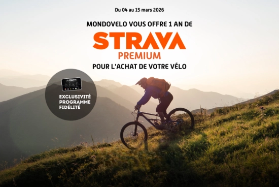 MONDOVELO vous offre 1 an d'abonnement STRAVA pour l'achat de votre vélo !
