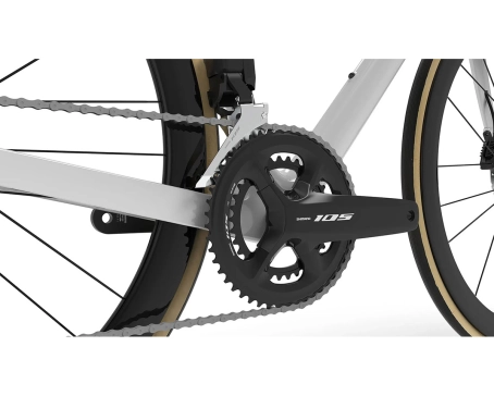 Vélo de route Unisexe L'ENDURANCE 105 DI2 Blanc Nacré