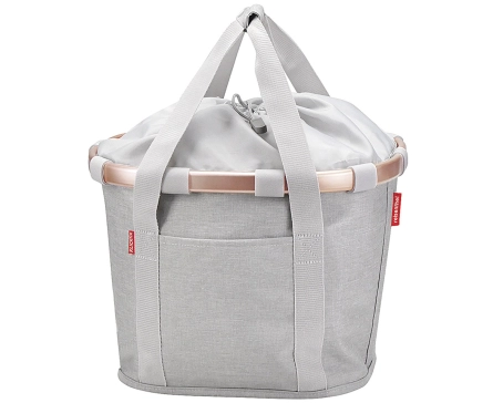 Panier avant BIKEBASKET Gris/Rose Twist