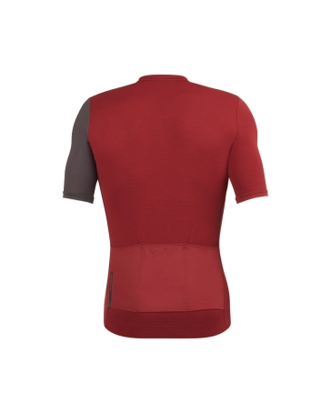 Maillot manches courtes Homme ESSENTIAL Rouge Grenat/Carbone