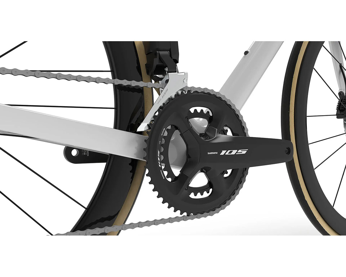Vélo de route Unisexe L'ENDURANCE 105 DI2 Blanc Nacré
