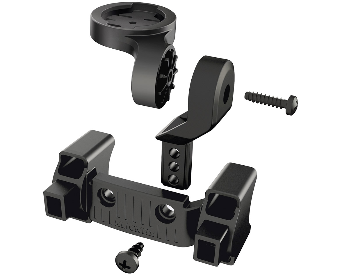 Support de GPS Garmin combinable avec support de panier au guidon Noir