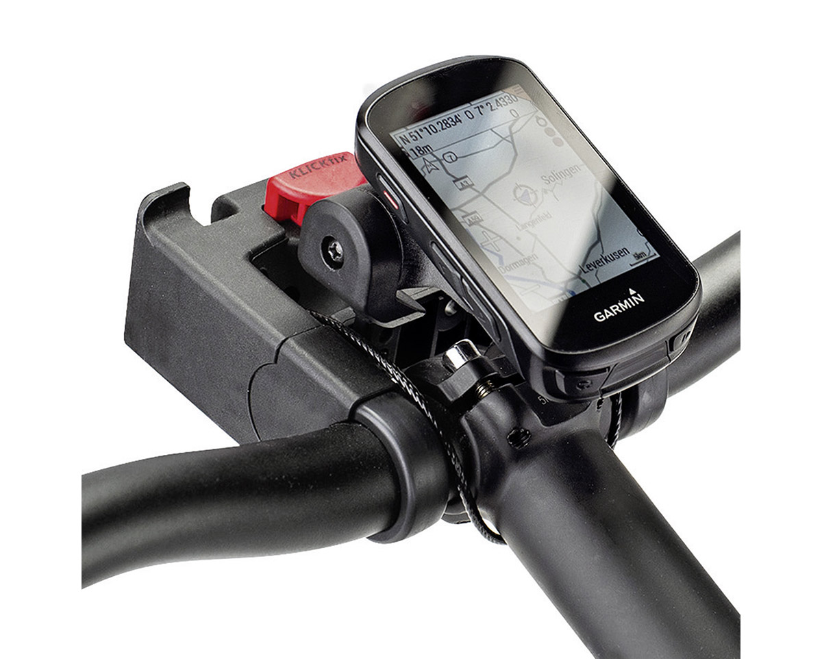 Support de GPS Garmin combinable avec support de panier au guidon Noir