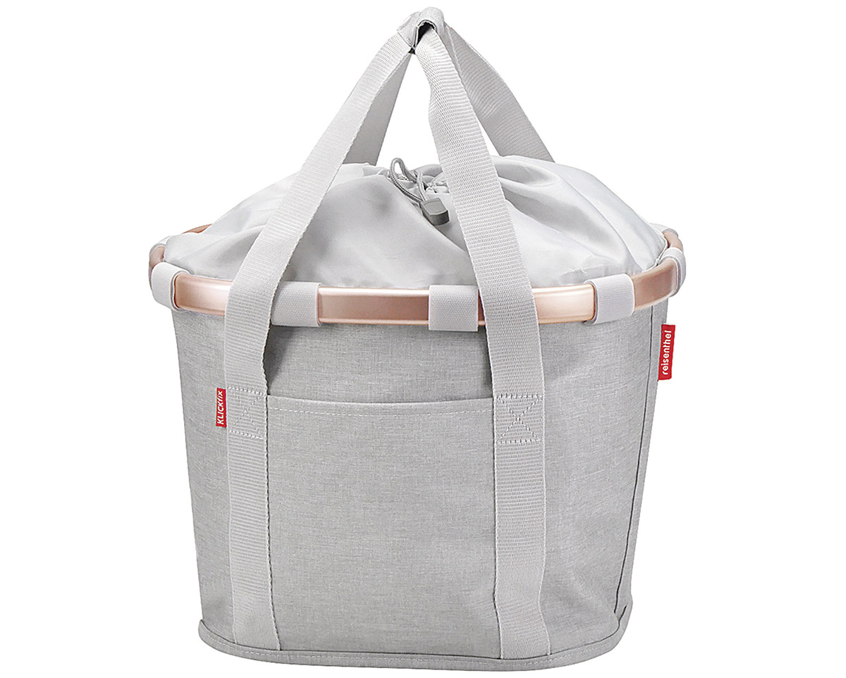 Panier avant BIKEBASKET Gris/Rose Twist